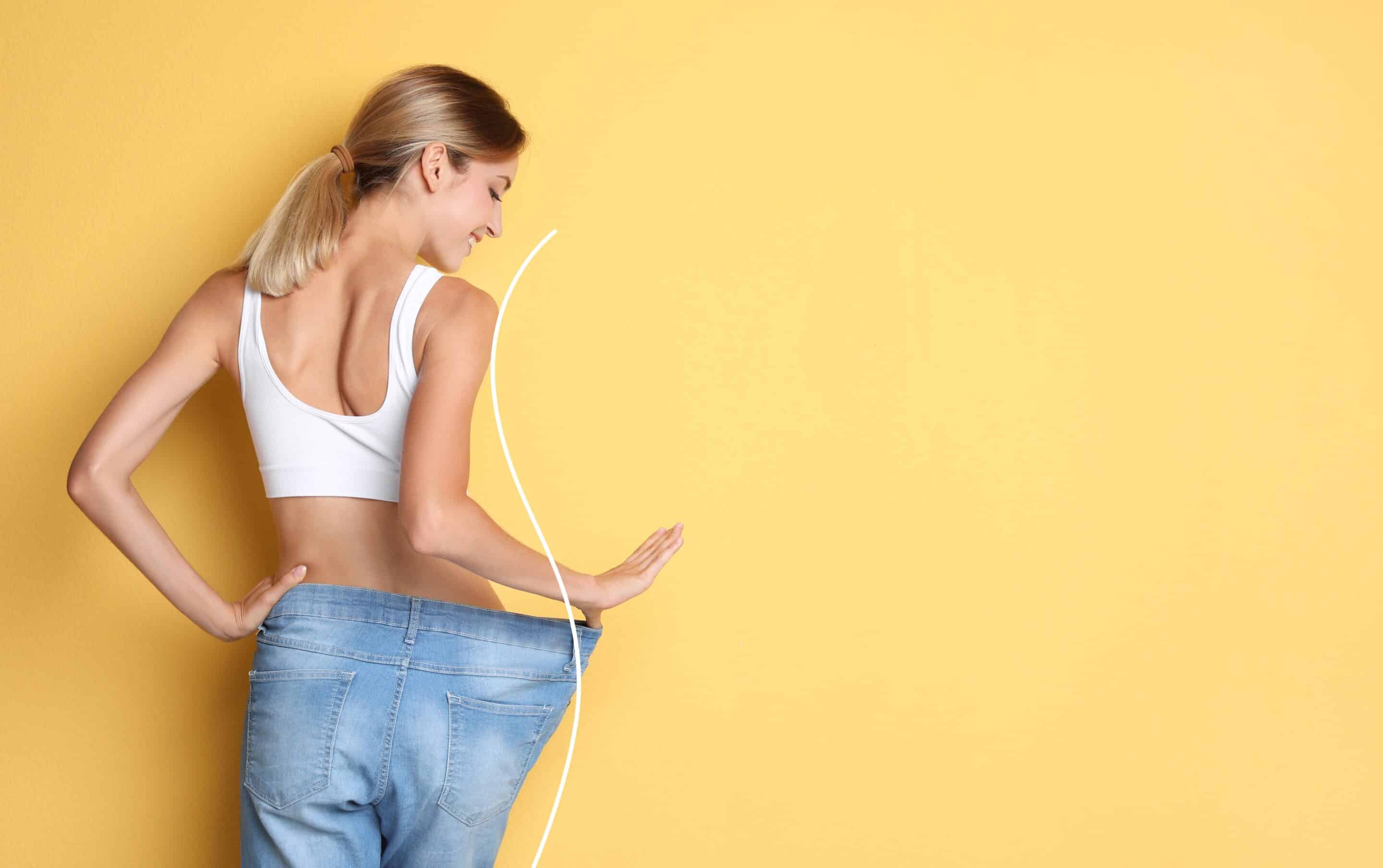 happy young woman with slim body happy young woman with slim body