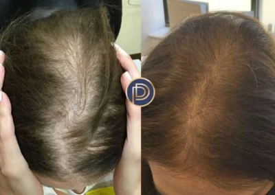 hair loss before and after photo by premier dermatology in wellesley ma