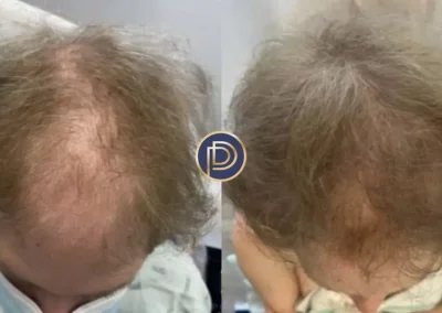 platelet rich plasma hair restoration before and after photo by premier dermatology in wellesley ma