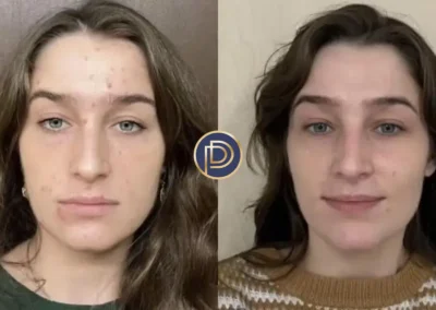 laser genesis before and after photo by premier dermatology in wellesley ma